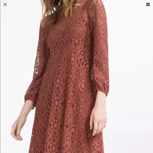 New Zara lace midi dress size m